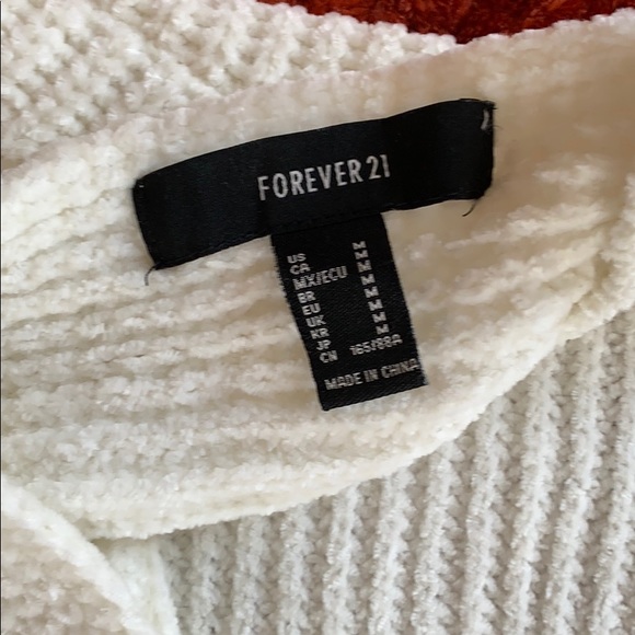 F21 Super Soft Knit Cream Off the shoulder Sweater - Picture 3 of 5